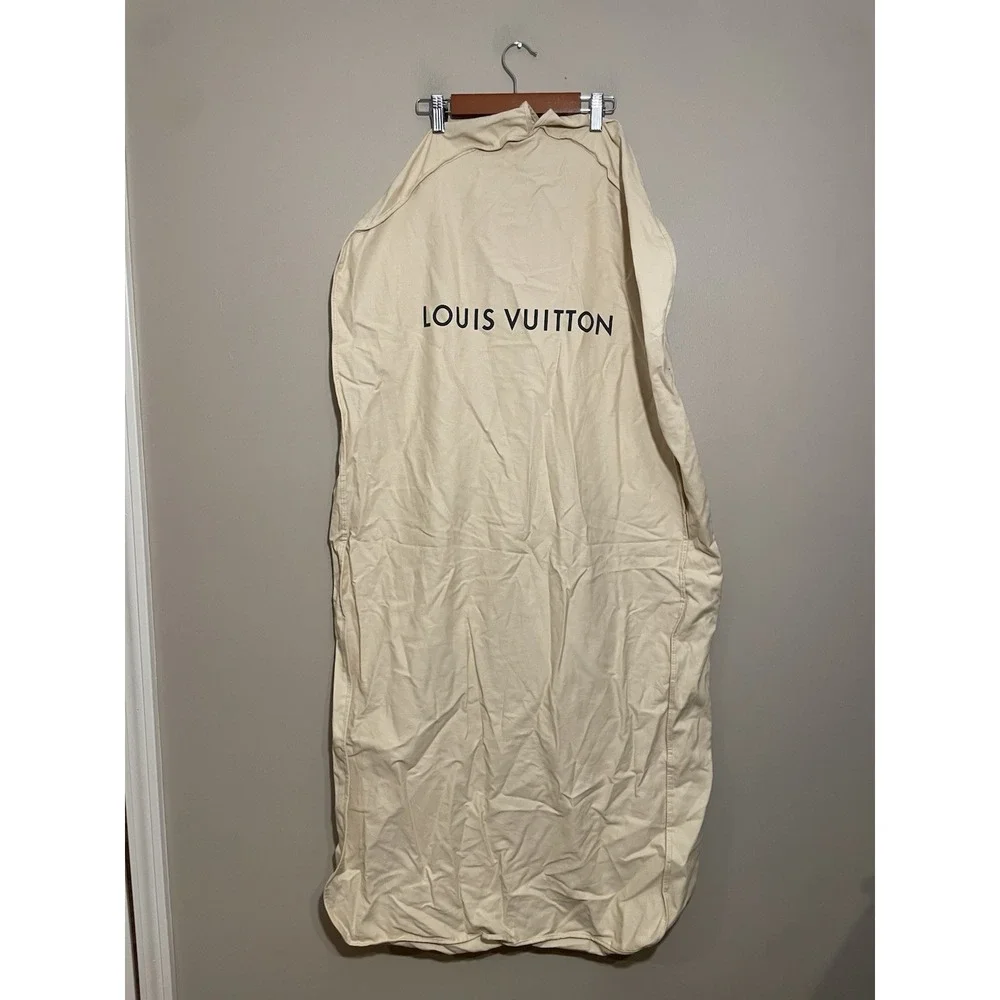Louis Vuitton Garment Suit Bag Zip Up Large Wardrobe Dust Cover Cream